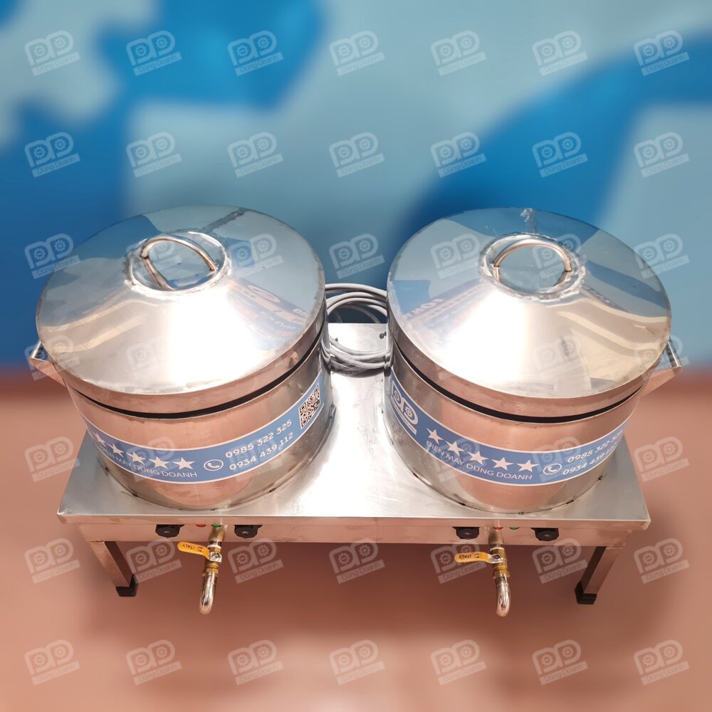Bộ nồi tráng bánh cuốn đôi liền bàn 30cm 4 Thiết kế liền bàn chắc chắn, giúp người sử dụng thao tác dễ dàng và gọn gàng hơn so với các loại bếp truyền thống