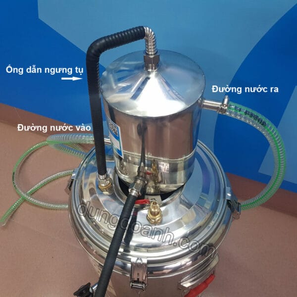 Nồi chưng cất tinh dầu điện 20L 23 Hệ thống ngưng tụ