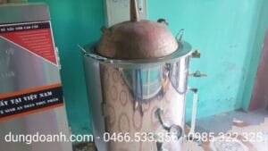 Bộ nồi nấu rượu và tủ nấu cơm 20kg/mẻ