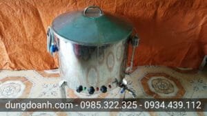 Nồi hấp bánh bèo to 3 tầng inox điện