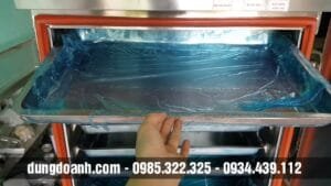 Tủ nấu cơm 10 khay hẹn giờ, giữ nóng