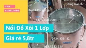 Nồi đồ xôi 30kg 1 lớp giá rẻ