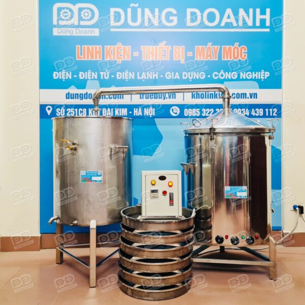 Nồi Nấu Rượu Nhiệt Dầu Có Tủ Hẹn Giờ