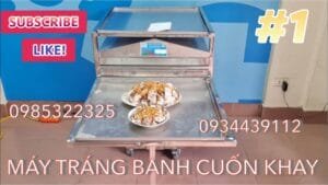 Máy tráng bánh cuốn khay dùng điện
