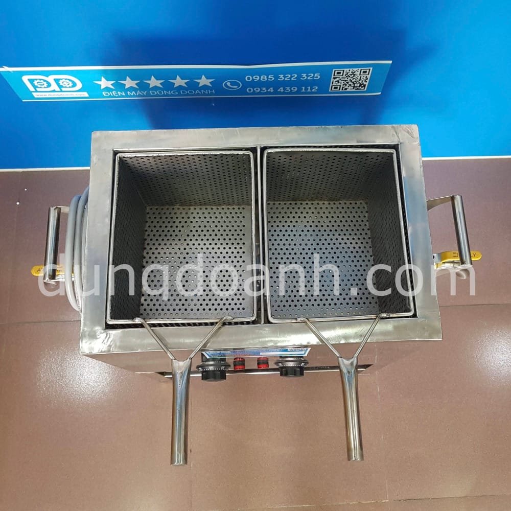 2 ngăn riêng biệt chiên các loại thực phẩm khác nhau