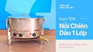 Nồi chiên dầu công nghiệp dùng điện 55cm