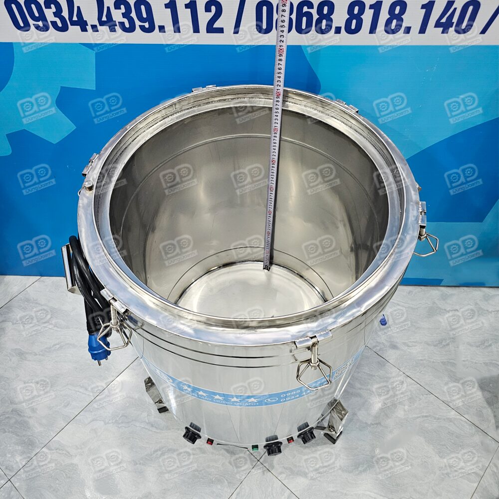 Nồi nấu rượu và nấu cơm inox nhiệt dầu 30kg / lần 6 Công nghệ nấu cách thủy bằng dầu ăn, không lo khê cháy bỗng rượu