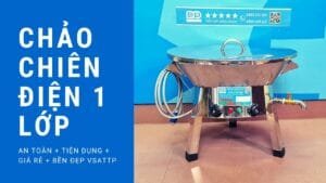 Chảo chiên điện 1 lớp giá rẻ kiểu dáng mới
