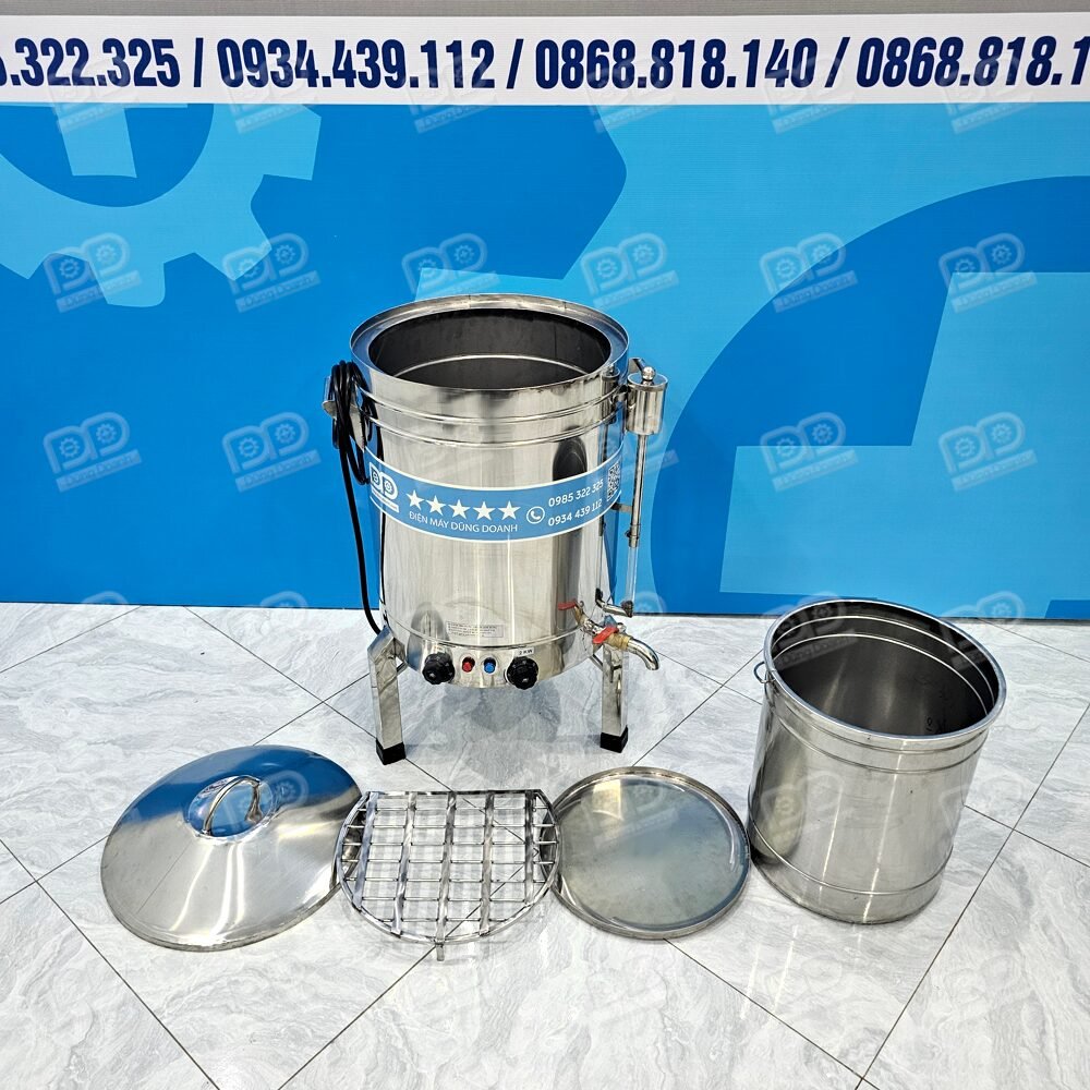 Toàn bộ phụ kiện nồi pate gồm vỉ luộc, giỏ pate