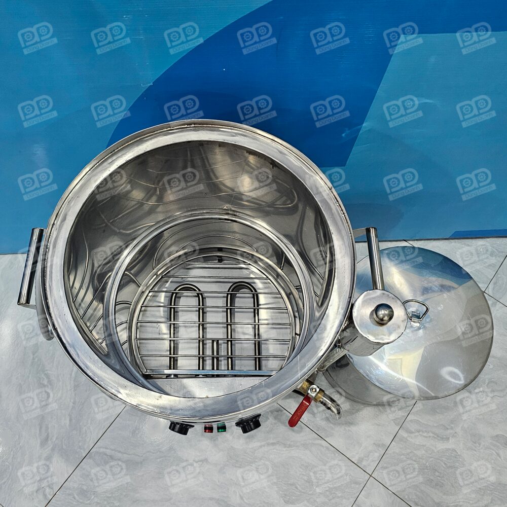 Nồi hấp pate công nghiệp 5kg 14 Nồi hấp pate 5-7kg tích hợp ống xem mực nước và tiếp nước tiện lợi