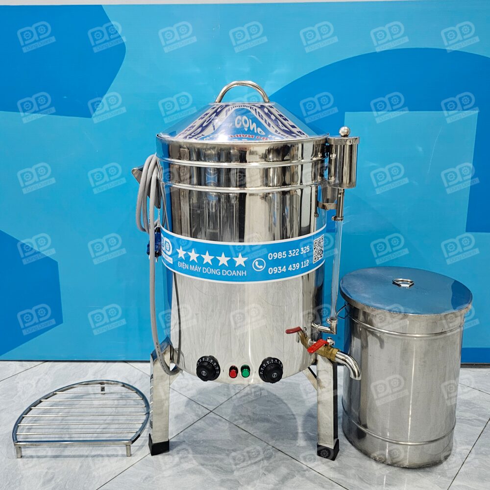 Nồi hấp pate công nghiệp 5kg 2 ồi hấp pate bằng điện cao cấp, giữ nhiệt tốt, an toàn khi sử dụng.