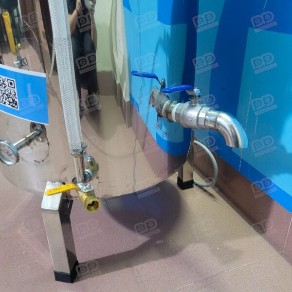 Nồi nấu đậu 60 lít 12 Van xả, đáy, van xả nước khoang đun, ống xem nước