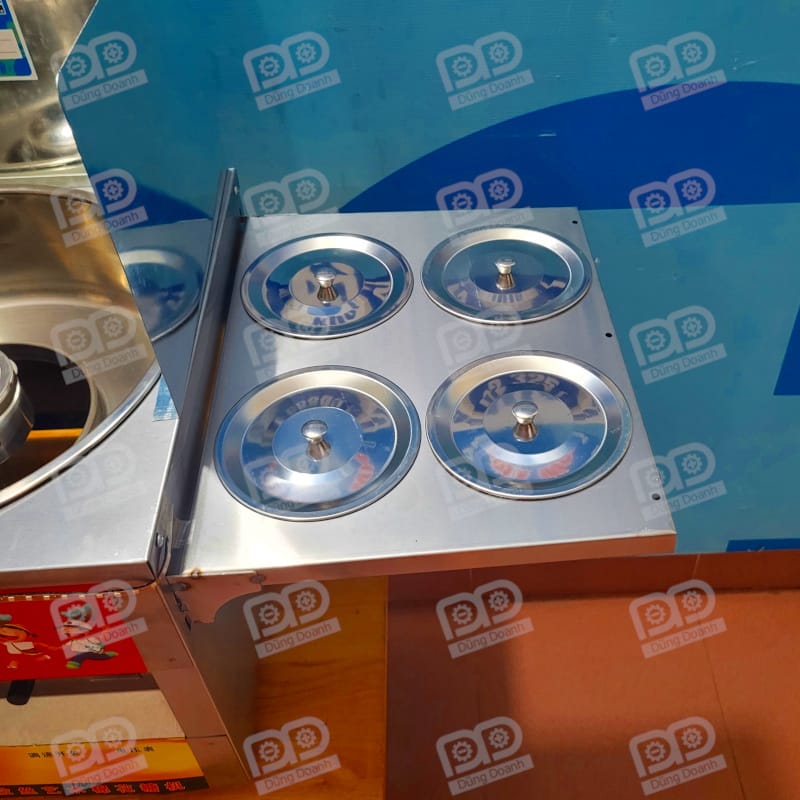 4 thố inox đựng đường kèm theo máy