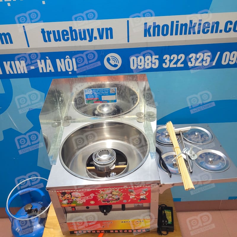 Máy làm kẹo bông lên từ tâm dễ sử dụng