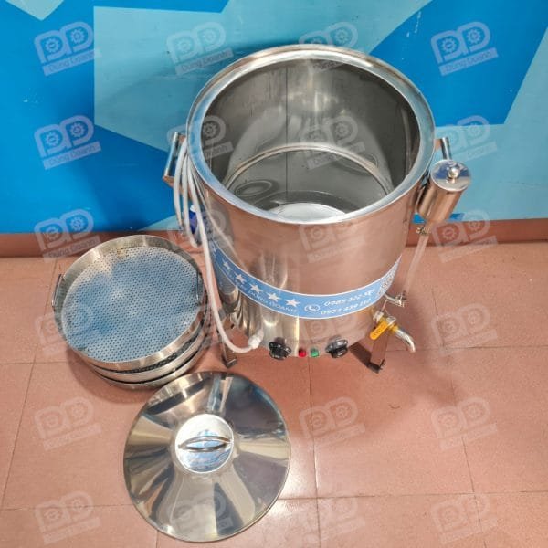 Hình ảnh đầy đủ nồi và các tầng hấp inox