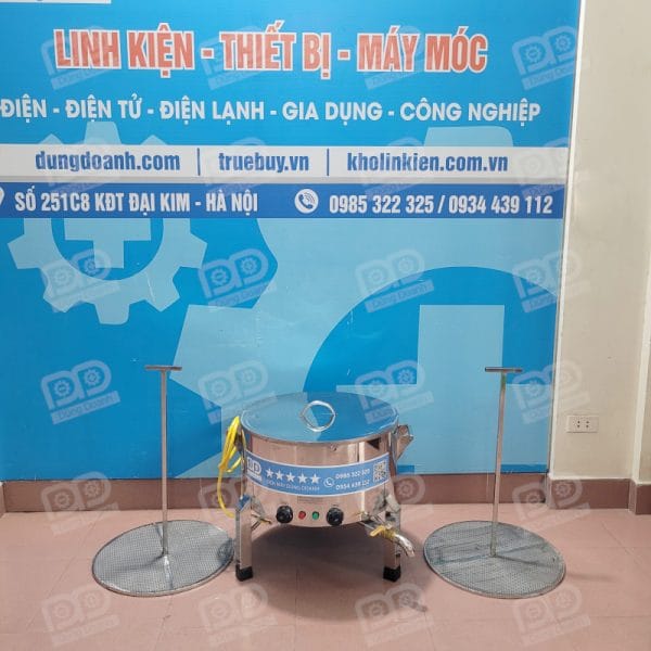 Nồi chiên rán đậu 2 vỉ dùng điện