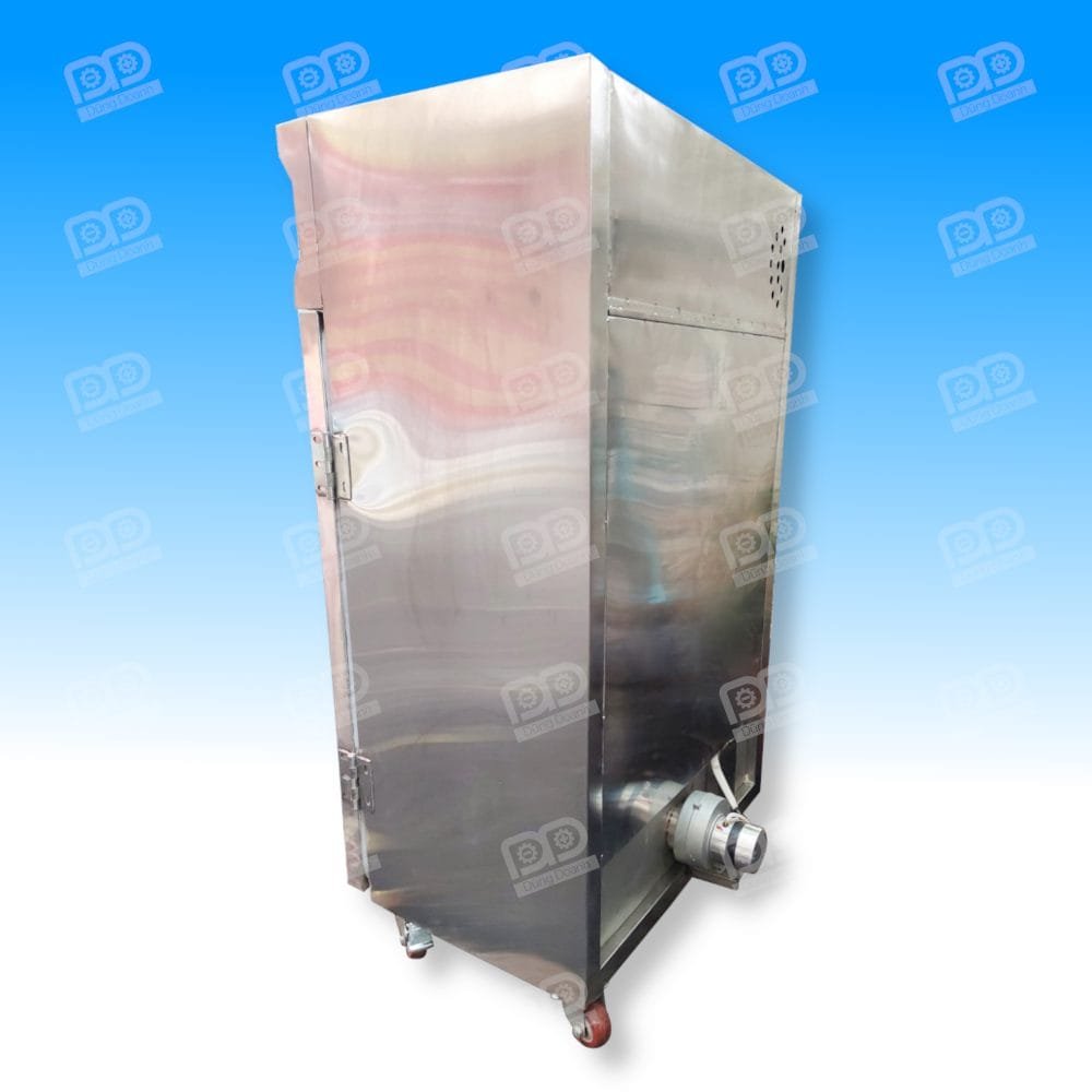 Mặt sau tủ sấy nông sản 10 khay inox dùng điện