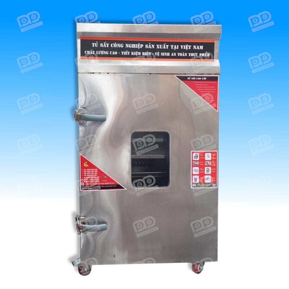 Tủ sấy nông sản 10 khay inox bảo ôn 2 lớp dùng điện