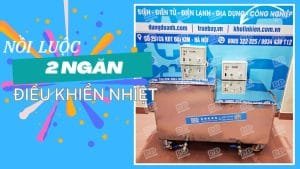 Nồi định hình luộc mọc, viên thịt, viên cá, viên bò liên hoàn 2 ngăn