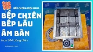 Bếp chiên bếp lẩu âm bàn mini