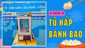 Tủ hấp bánh bao mới nước tự động kính 2 lớp giá rẻ hơn