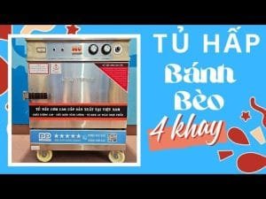 Tủ hấp bánh bèo 4 khay hơi mạnh bánh xoáy
