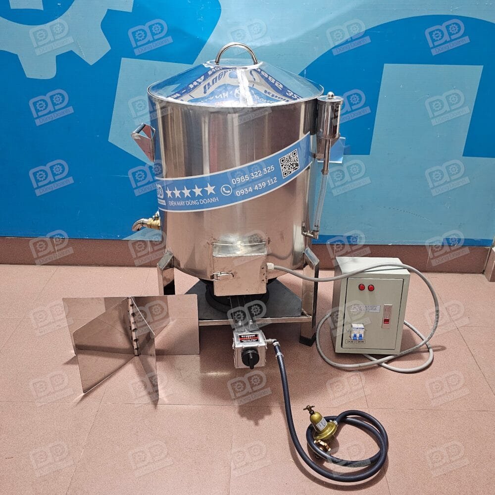 Nồi có ống xem nước và phễu tiếp nước