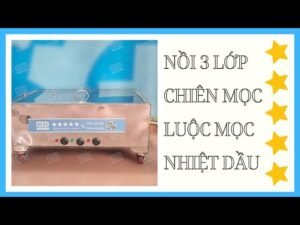 Nồi chiên mọc viên luộc mọc dùng nhiệt dầu 3 lớp