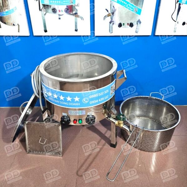 Bếp chiên có giỏ lưới inox 304