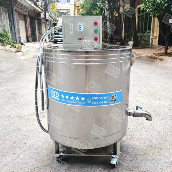 Nồi 200 lít có bánh xe di chuyển dễ dàng