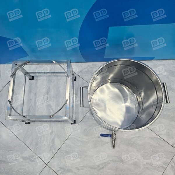 Thùng inox 1 lớp đựng mật ong có van dễ dàng chiết rót