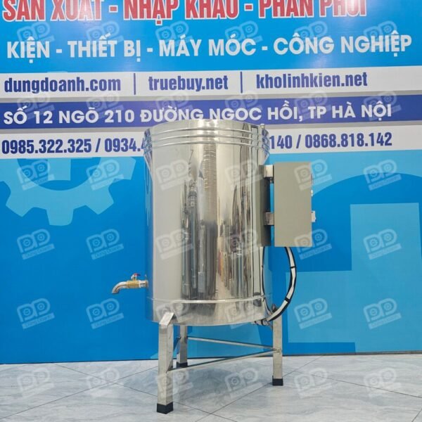 Mặt bên nồi inox nhiệt dầu 100 lít