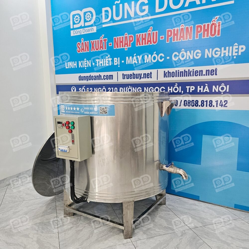 Nồi inox 304 nhiệt dầu 3 lớp 600 lít Dũng Doanh