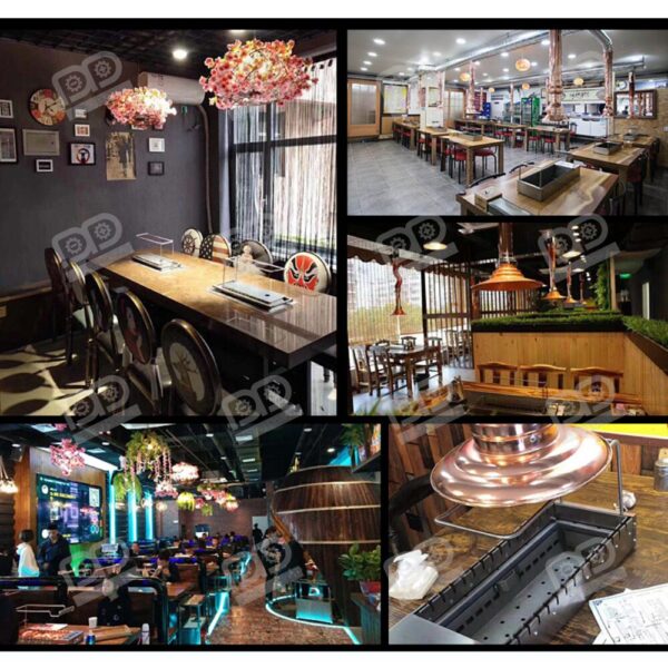 Bếp nướng xiên tự quay đẩy kéo 14 xiên điều khiển cảm ứng