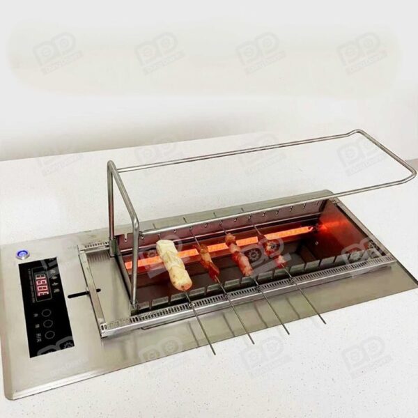 Bếp nướng xiên tự quay đẩy kéo 14 xiên điều khiển cảm ứng