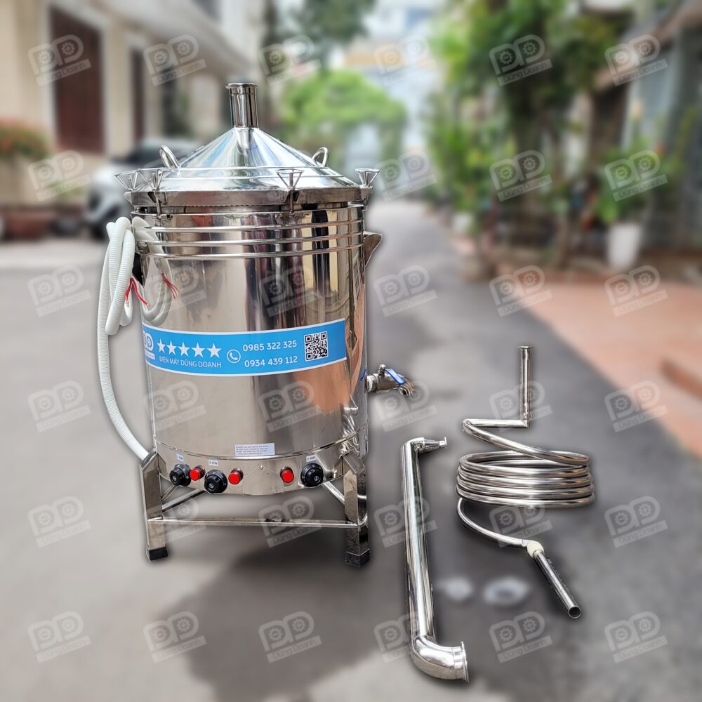 Nồi nấu rượu nhiệt dầu 15kg không thùng lạnh