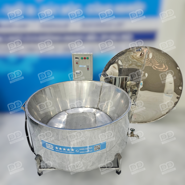 Kích thước đường kính miệng cực lớn lên đến 1,2m, đáp ứng nhu cầu chiên nhúng số lượng lớn cho các cơ sở sản xuất chuyên nghiệp.