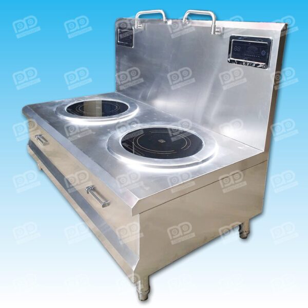 Mặt bên Bếp từ đôi mặt kính phẳng tròn MKPT 16kW 24kW