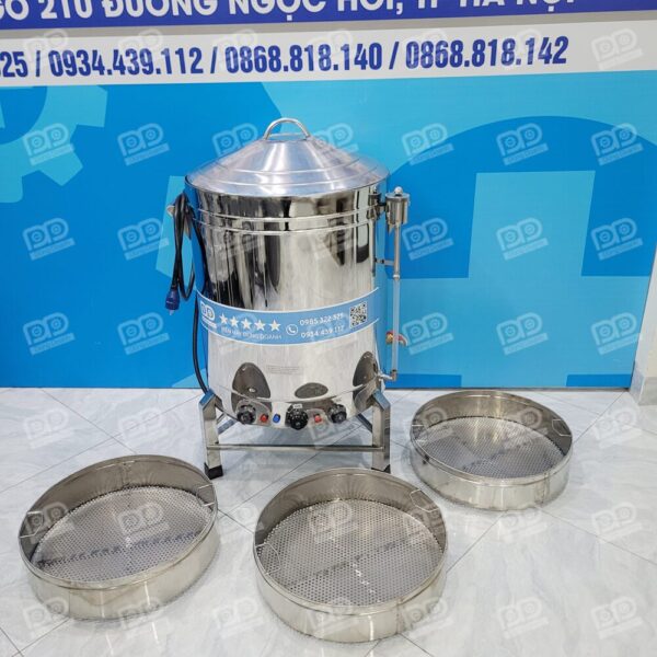 Nồi Hấp Bánh Bao Bánh Bèo 100L 3 Tầng 10 Thiết kế 3 tầng hấp linh hoạt cho phép bạn phân loại hoặc hấp nhiều loại thực phẩm khác nhau cùng một lúc.