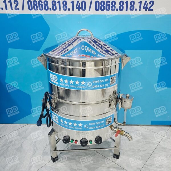 Chõ đồ xôi 20Kg xửng hấp rời 55x30 13 Với sức chứa lên đến 20kg gạo mỗi mẻ, sản phẩm đáp ứng hoàn hảo nhu cầu cho các quán cơm tấm, nhà hàng và bếp ăn công nghiệp.