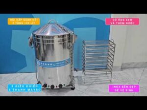 Nồi Hấp Bánh Hỏi 9 Tầng Inox Dùng Điện