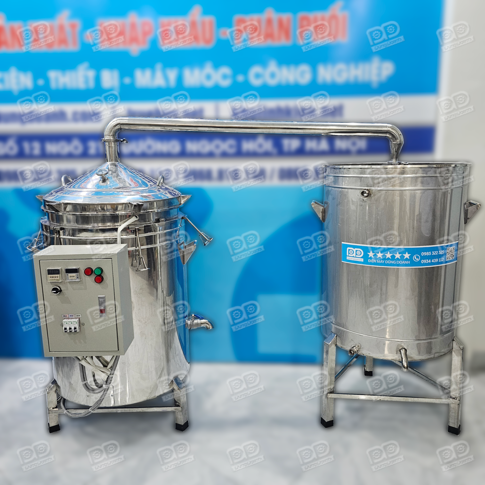 Nồi Chưng Cất Nhiệt Dầu 150 Lít Hẹn Giờ Chỉnh Nhiệt 1 Nồi chưng cất đa năng Dũng Doanh sở hữu dung tích khoang đun lớn 150 lít