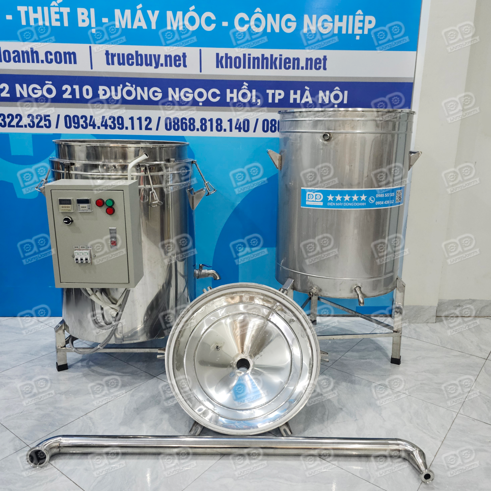 Nồi Chưng Cất Nhiệt Dầu 150 Lít Hẹn Giờ Chỉnh Nhiệt 7 Đồng hồ hẹn giờ tự động ngắt toàn bộ hệ thống điện khi kết thúc chu trình.