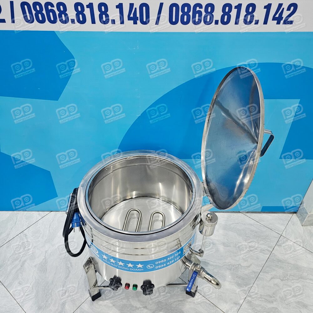 Nồi Tráng Bánh Cuốn 45Cm Nắp Lật Bản Lề 14 Công suất mạnh mẽ và linh hoạt với 2 thanh gia nhiệt