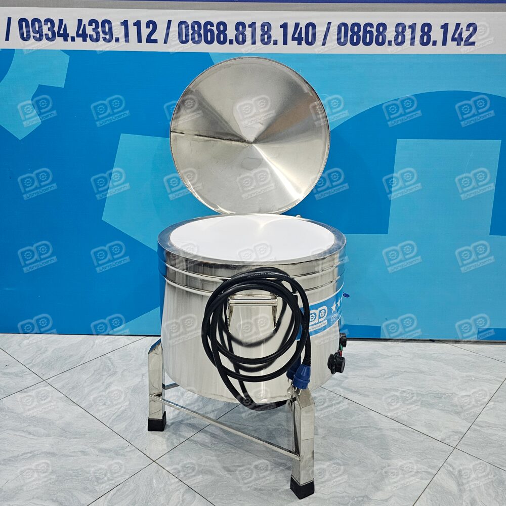 Nồi Tráng Bánh Cuốn 45Cm Nắp Lật Bản Lề 15 Dây nguồn lớn chịu tải cao bền bỉ