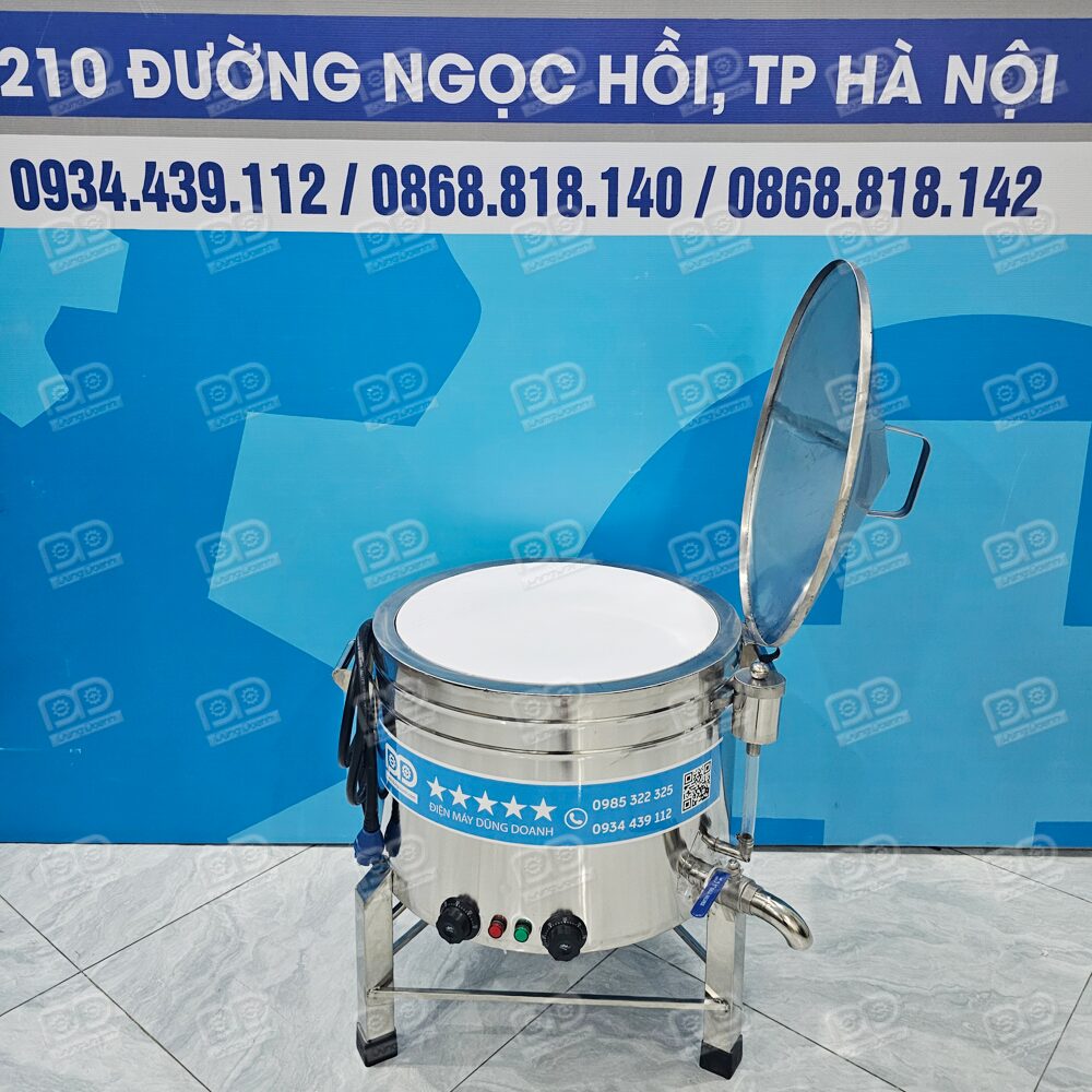 Nồi Tráng Bánh Cuốn 45Cm Nắp Lật Bản Lề 13 Hai điều khiển nhiệt linh hoạt
